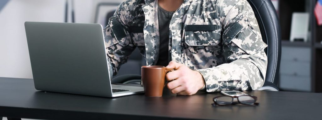 Soldier with Laptop